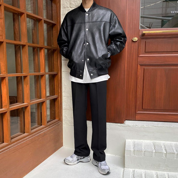 KAMI NO.1323 LEATHER BOMBER JACKET - STREETS OF KAMI