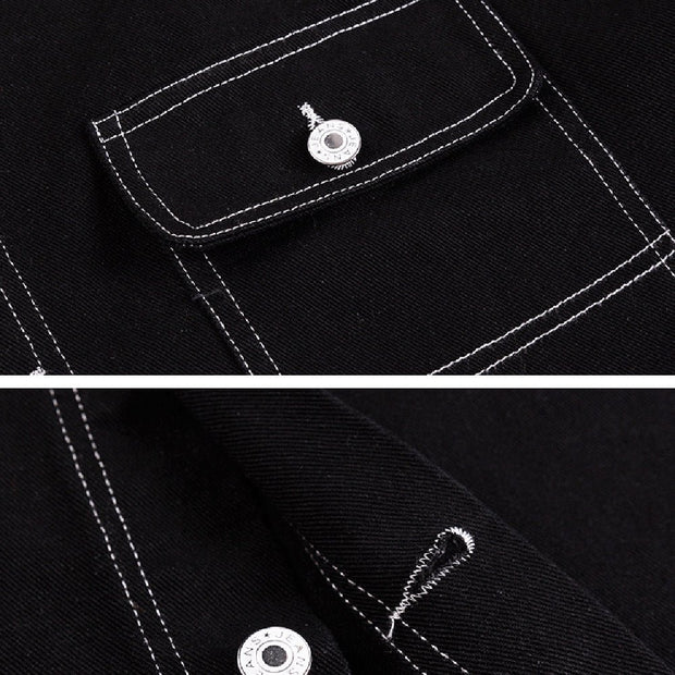 KAMI NO.1342 STITCHING DENIM JACKET - STREETS OF KAMI