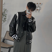 KAMI NO.1345 LEATHER VARSITY JACKET - STREETS OF KAMI