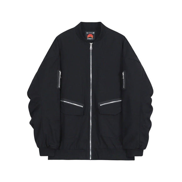 KAMI NO.1358 ZIPPER BOMBER JACKET - STREETS OF KAMI