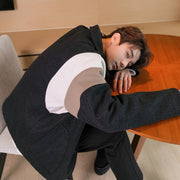 KAMI NO.1378 WOOLEN COLORBLOCK JACKET - STREETS OF KAMI