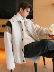 KAMI NO.1378 WOOLEN COLORBLOCK JACKET - STREETS OF KAMI