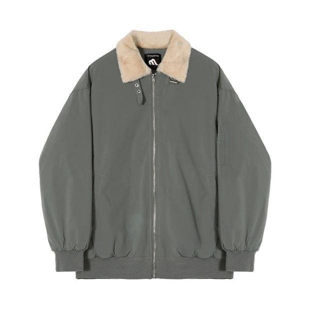 KAMI NO.1381 SHERPA COLLAR JACKET - STREETS OF KAMI