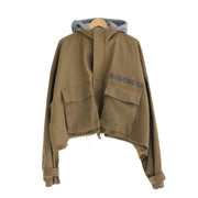 KAMI NO.1394 HOODED CROPPED JACKET - STREETS OF KAMI