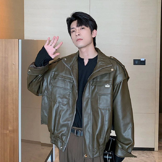 KAMI NO.1408 VINTAGE LEATHER JACKET - STREETS OF KAMI