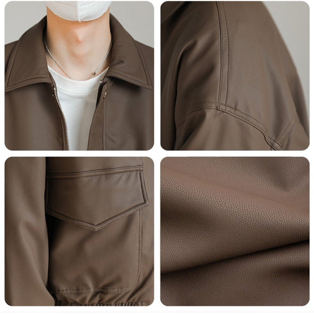 KAMI NO.1415 RETRO LEATHER JACKET - STREETS OF KAMI