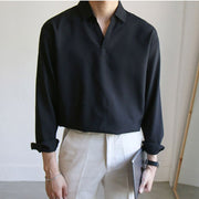 KAMI NO.2101 V-NECK COLLAR SHIRT - STREETS OF KAMI