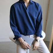 KAMI NO.2101 V-NECK COLLAR SHIRT - STREETS OF KAMI