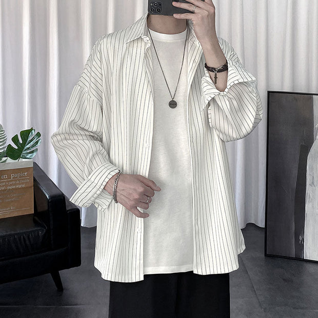 KAMI NO.2116 STRIPED SHIRT - STREETS OF KAMI