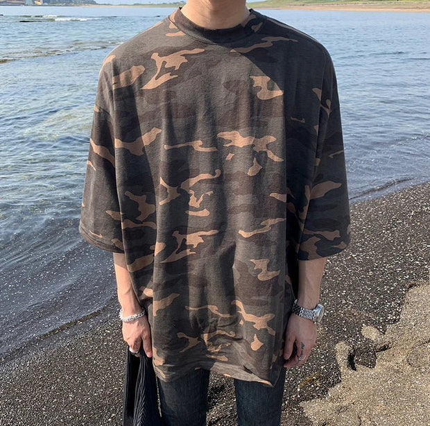 KAMI NO.2122 OVERSIZE CAMO SHIRT - STREETS OF KAMI