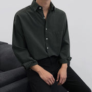 KAMI NO.2131 SOLID BUTTON SHIRT - STREETS OF KAMI