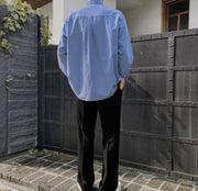 KAMI NO.2131 SOLID BUTTON SHIRT - STREETS OF KAMI