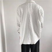 KAMI NO.2133 TWISTED KNITTED COLLAR SHIRT - STREETS OF KAMI