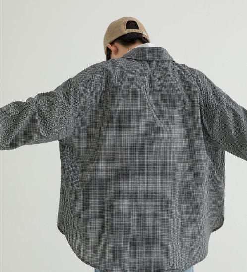 KAMI NO.2174 OVERSIZED PLAID SHIRT - STREETS OF KAMI