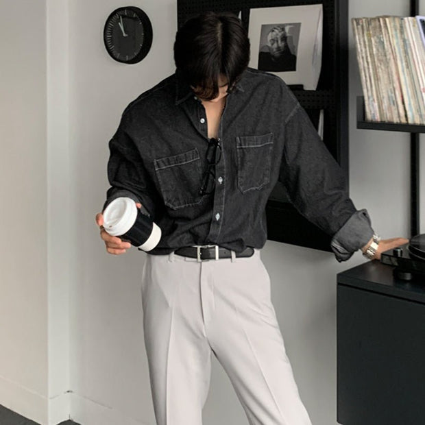 KAMI NO.2190 DENIM SHIRT - STREETS OF KAMI