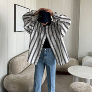 KAMI NO.2235 STRIPED LONGSLEEVE SHIRT - STREETS OF KAMI