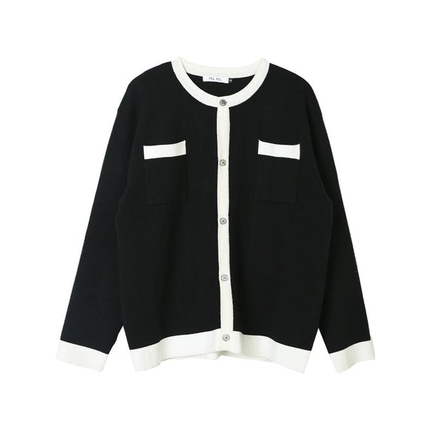 KAMI NO.3105 WHITE STRIPE CARDIGAN - STREETS OF KAMI