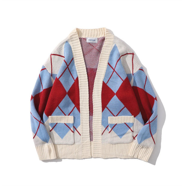 KAMI NO.3108 COLORBLOCK CARDIGAN - STREETS OF KAMI