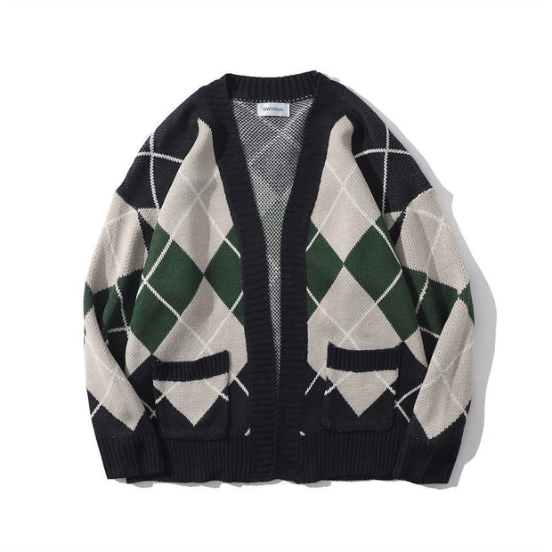 KAMI NO.3108 COLORBLOCK CARDIGAN - STREETS OF KAMI
