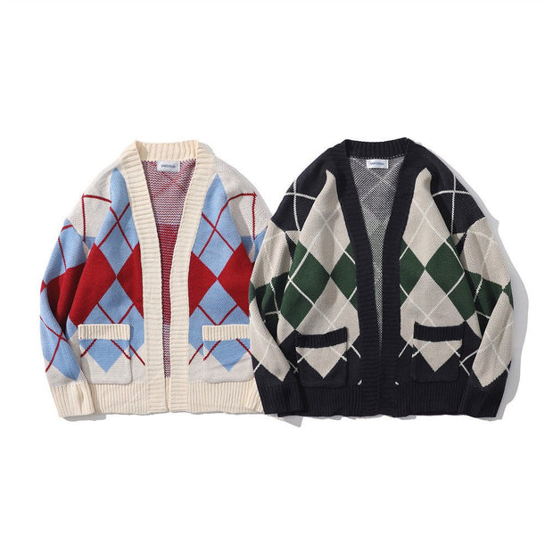 KAMI NO.3108 COLORBLOCK CARDIGAN - STREETS OF KAMI