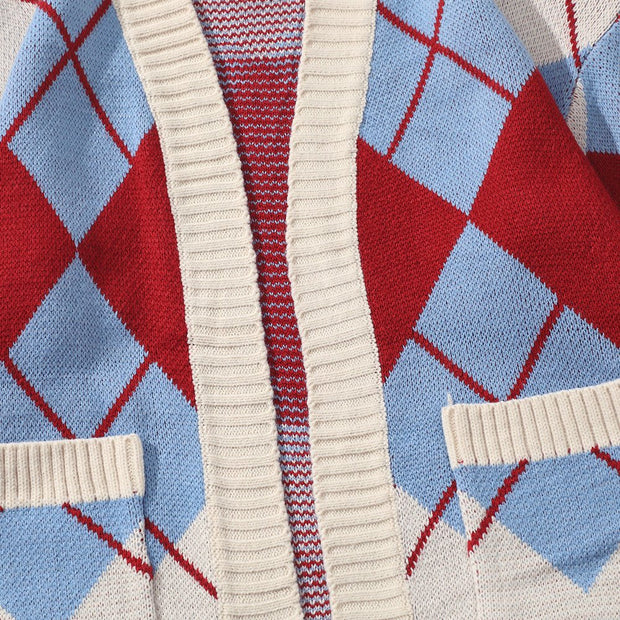 KAMI NO.3108 COLORBLOCK CARDIGAN - STREETS OF KAMI