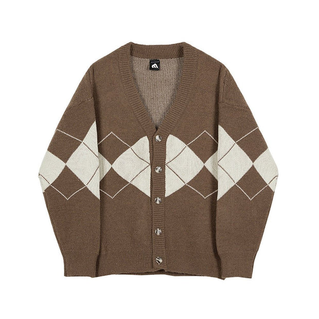 KAMI NO.3125 DIAMOND CARDIGAN - STREETS OF KAMI