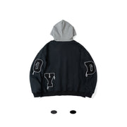 KAMI NO.4702 TWO-TONE EMBROIDERED HOODIE - STREETS OF KAMI