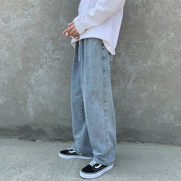 KAMI NO.5107 LOOSE STRAIGHT WIDE JEANS - STREETS OF KAMI