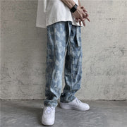 KAMI NO.5179 PATCH STRAIGHT JEANS - STREETS OF KAMI