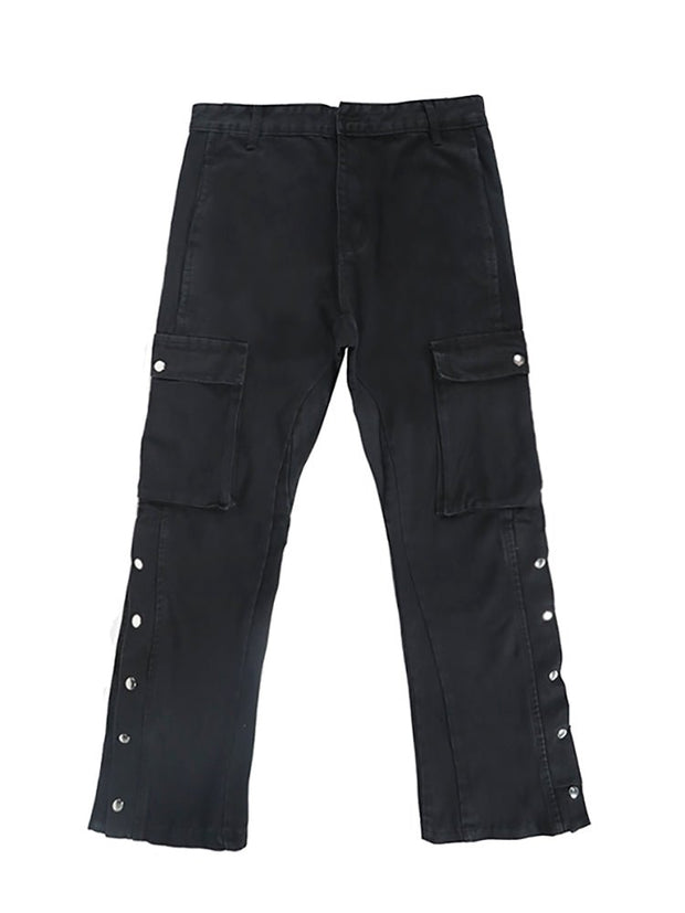 KAMI NO.5204 SIDE BUTTON CARGO JEANS - STREETS OF KAMI