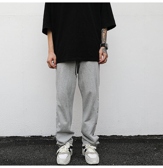 KAMI NO.5206 SIDE BUTTON SWEATPANTS - STREETS OF KAMI