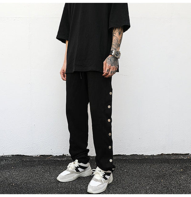 KAMI NO.5206 SIDE BUTTON SWEATPANTS - STREETS OF KAMI