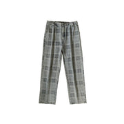 KAMI NO.5210 FADED PLAID JEANS - STREETS OF KAMI