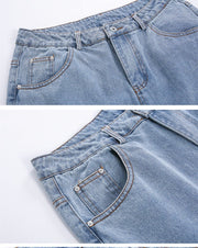 KAMI NO.5225 STRAIGHT DENIM JEANS - STREETS OF KAMI