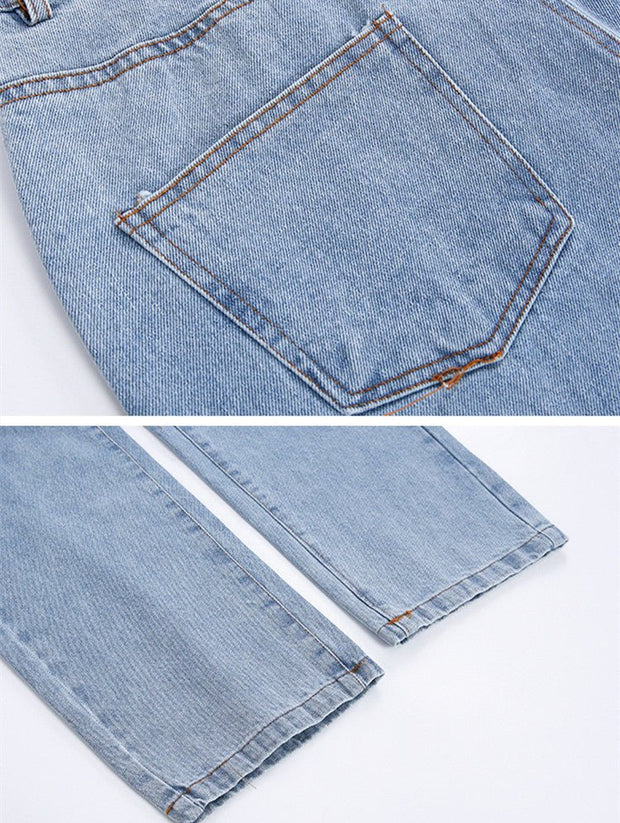 KAMI NO.5225 STRAIGHT DENIM JEANS - STREETS OF KAMI