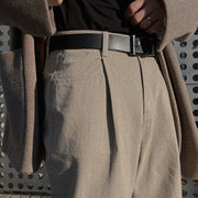 KAMI NO.5246 WIDE KHAKI PANTS - STREETS OF KAMI