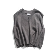 KAMI NO.7316 V-NECK KNITTED VEST - STREETS OF KAMI