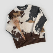 KAMI NO.7320 COWHIDE SWEATER - STREETS OF KAMI