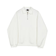 KAMI NO.7323 HALF ZIP-UP COLLAR SWEATER - STREETS OF KAMI