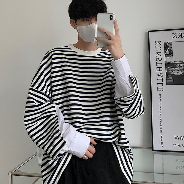 KAMI NO.7324 STRIPE SWEATER - STREETS OF KAMI