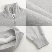 KAMI NO.7328 ZIPPER COLLAR SWEATER - STREETS OF KAMI