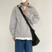 KAMI NO.7328 ZIPPER COLLAR SWEATER - STREETS OF KAMI