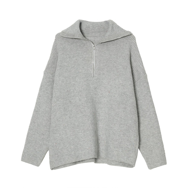 KAMI NO.7335 HALF ZIP SWEATER - STREETS OF KAMI