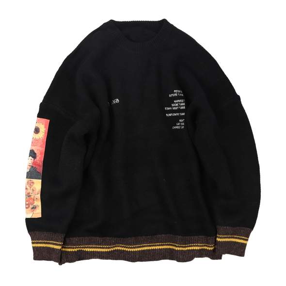 KAMI NO.7343 PATCHWORK SWEATER - STREETS OF KAMI