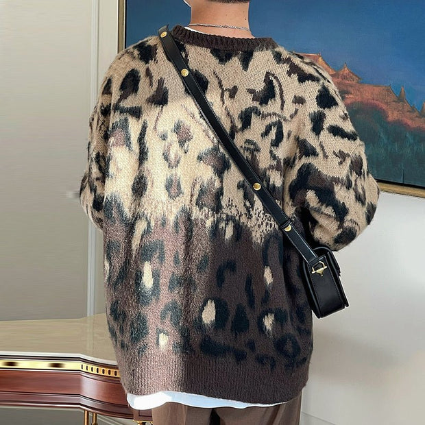 KAMI NO.7354 LEOPARD PRINT SWEATER - STREETS OF KAMI