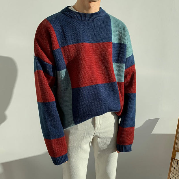 KAMI NO.7355 COLORBLOCK SWEATER - STREETS OF KAMI