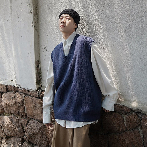 KAMI NO.7368 KNITTED VEST - STREETS OF KAMI