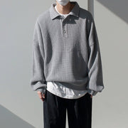 KAMI NO.7370 POLO SWEATER - STREETS OF KAMI