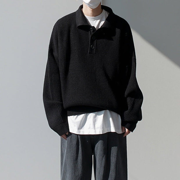 KAMI NO.7370 POLO SWEATER - STREETS OF KAMI