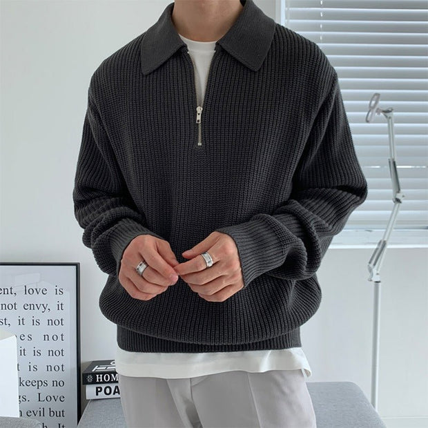 KAMI NO.7372 ZIP SWEATER - STREETS OF KAMI